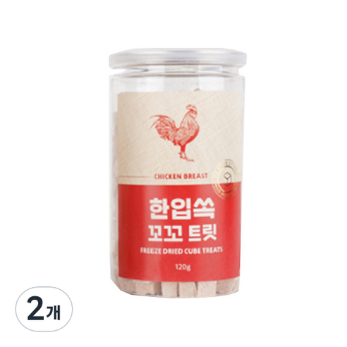 반려동물 한입쏙 꼬꼬 트릿 동결건조간식 120g, 닭, 3개