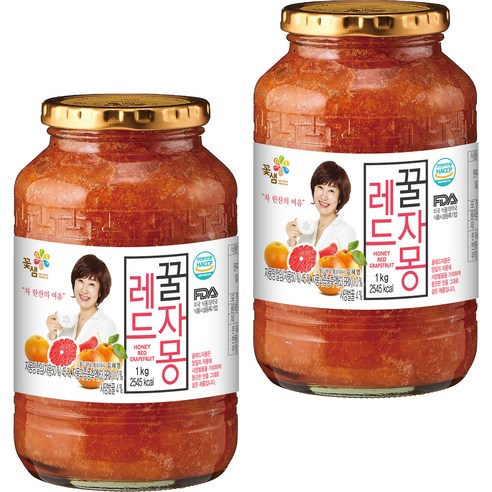 꽃샘식품 꿀레드자몽차, 1kg, 1개, 2개