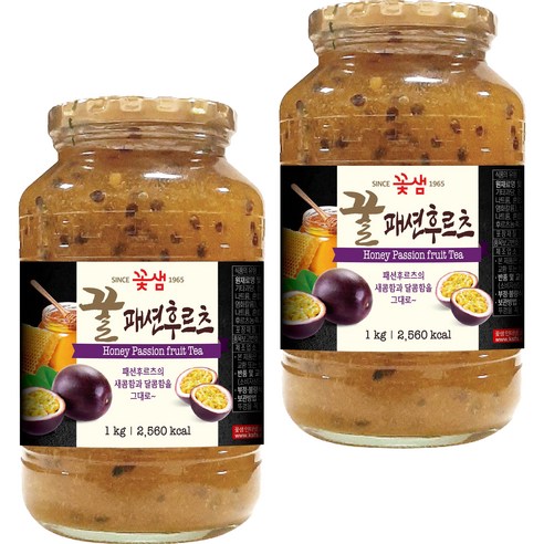 꽃샘 꿀 패션후르츠, 1kg, 1개, 2개