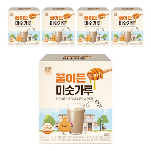 다농원 꿀이든 미숫가루 30p, 600g, 5개