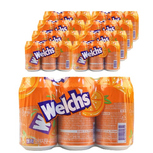 웰치스 오렌지맛, 48개, 355ml