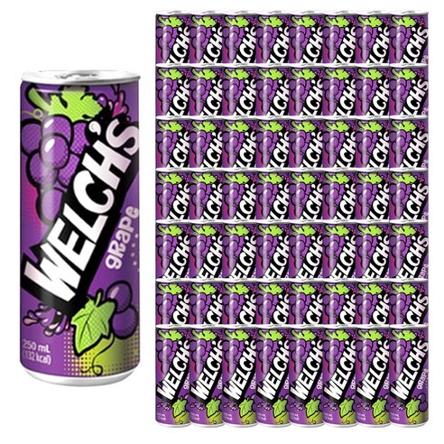 농심 웰치 그레이프맛, 250ml, 60개