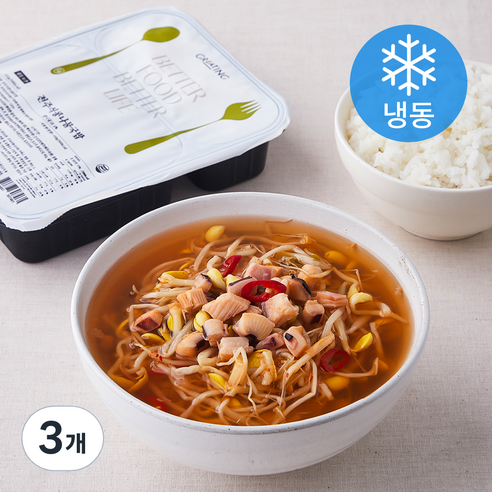 그리팅 전주식 콩나물 국밥 (냉동), 450g, 3개