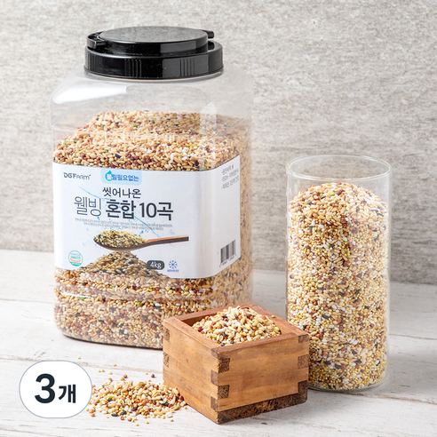 대구농산 씻어나온 웰빙 혼합 10곡, 4kg, 3개