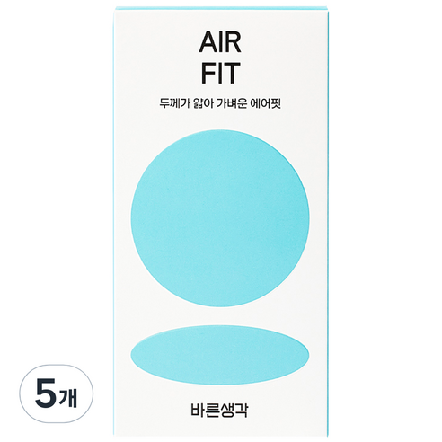 바른생각 에어핏 일반형 콘돔, 12개입, 5개