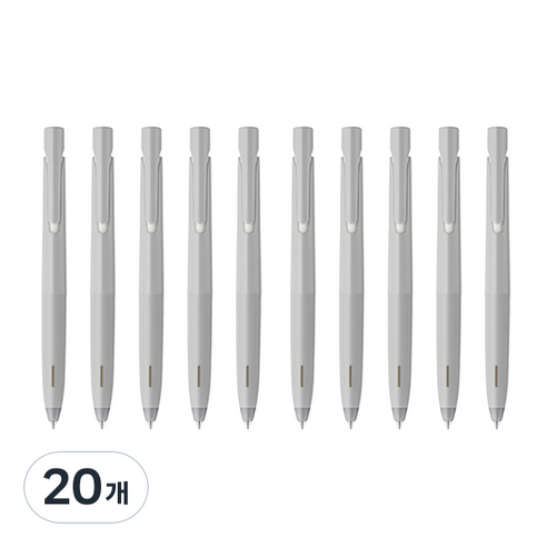 제브라 블렌 젤잉크팬 0.7mm, 그레이바디 + 블랙잉크, 20개