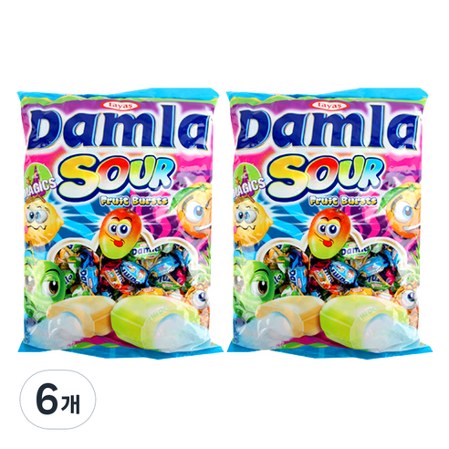 담라 사워 소프트캔디, 1kg, 6개
