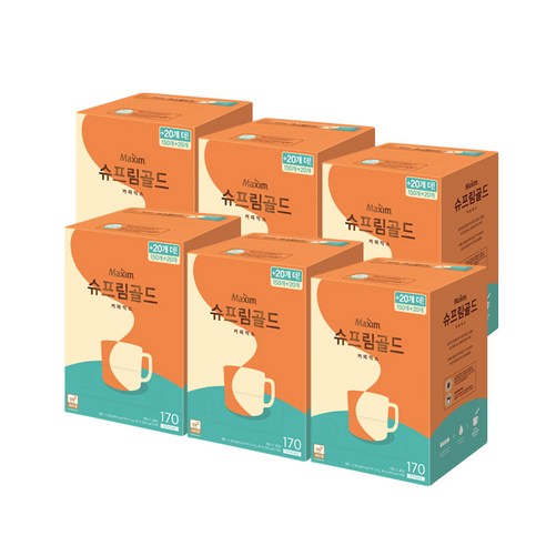 맥심 슈프림 골드 커피믹스, 170개입, 6개