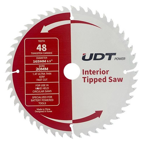 UDT 팁쏘 인테리어용 W165 6.5 x 1.4T x 20 x 48T C5192883, 1개