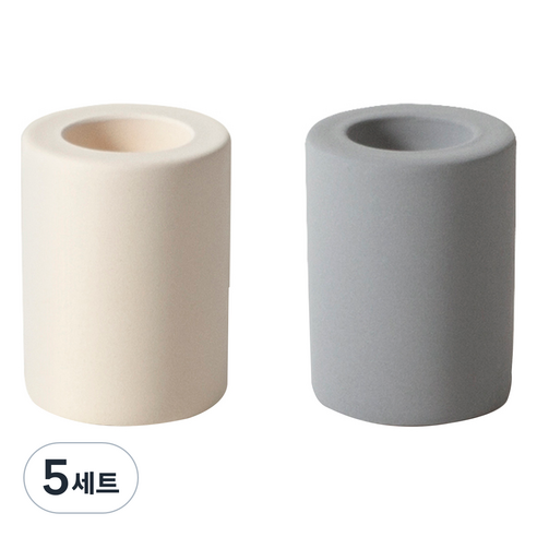 레이지소사이어티 규조토 홀더 미니 2종 세트, 다크그레이, 아이보리, 5세트