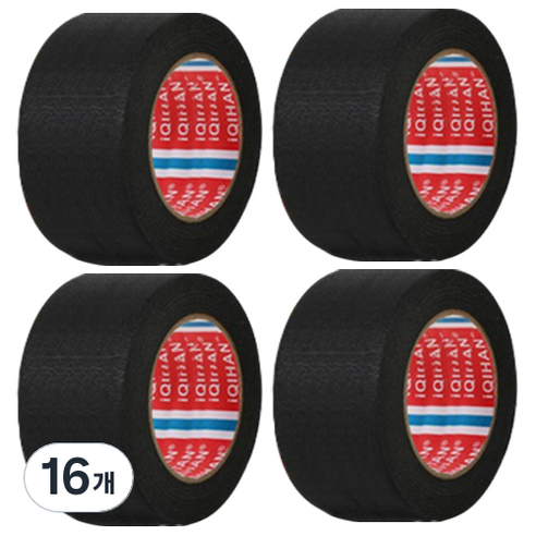 iQIHAN 다다 칼라 마스킹테이프 검정 50 mm x 20 m, 16개