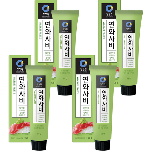 청정원 연와사비, 95g, 4개