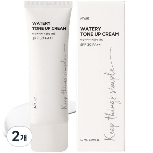 아누아 워터리 톤업 크림 50ml, 2개