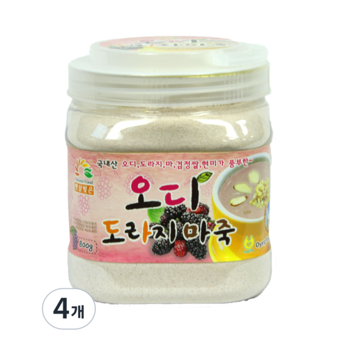 오양식품 오디 도라지 마죽, 800g, 4개