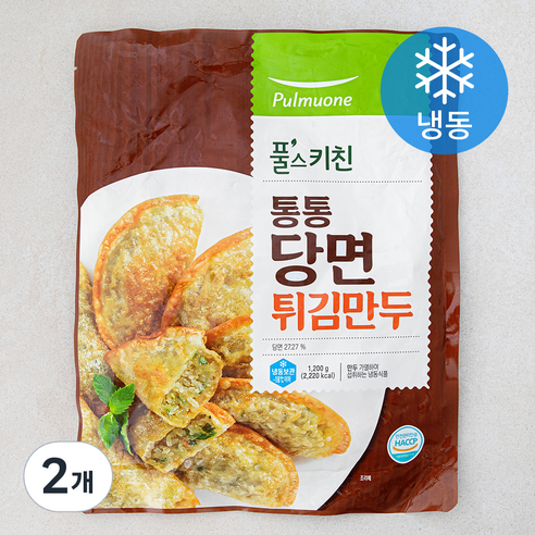 풀무원 풀스키친 통통당면 튀김만두 (냉동), 1.2kg, 2개