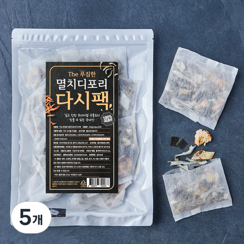 The푸짐한 국내산 멸치디포리 다시팩, 15g, 10개입, 5개
