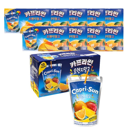 농심 카프리썬 오렌지망고, 200ml, 100개