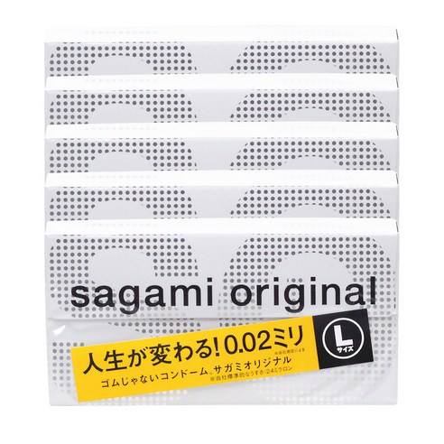 사가미 신형 오리지널 콘돔 0.02mm 라지, 6개입, 5개