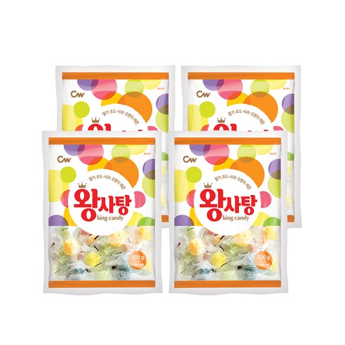 청우식품 왕사탕, 500g, 4개
