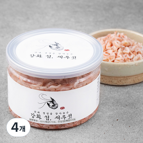 물고기두마리 강화섬 새우젓 추젓, 450g, 4개