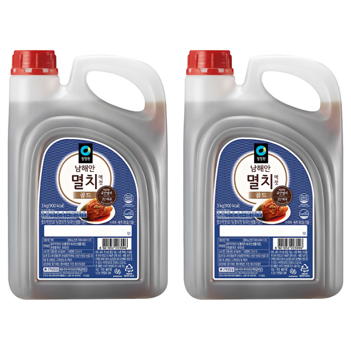 청정원 남해안 멸치액젓 골드, 3kg, 2개