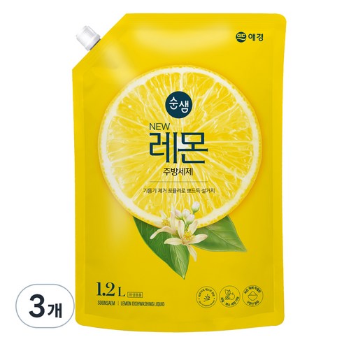 순샘 뉴 레몬 주방세제, 3개