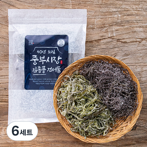 주일 40년외길 중부시장 김종풍 꼬들꼬들 해초 염장 미역줄기 200g + 꼬시래기 200g 세트, 6세트