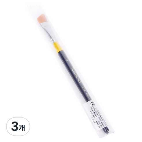 화홍 디자인 브러쉬 972 평 인조모, 4호, 3개