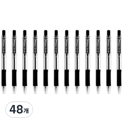 더블에이 트라이터치 볼펜 0.7mm, 블랙, 48개