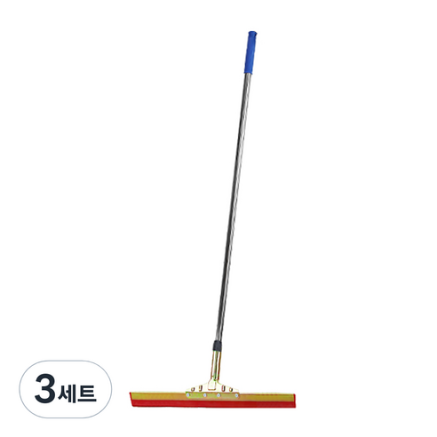 월드크린 고무밀대 레드 55cm + 스텐봉 120cm 원터치홀더 세트, 3세트