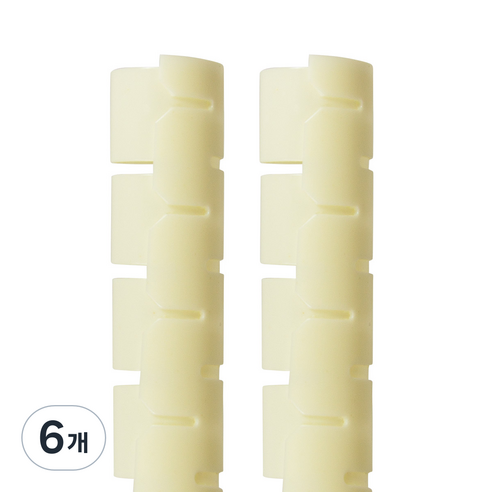 솔탑 정리 매직케이블 전선 인터넷선 클립 25mm SOLTOP-964, 아이보리, 6개