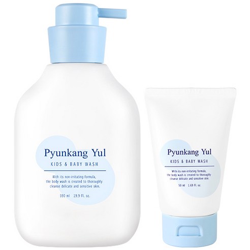 편강율 키즈 앤 베이비 워시 590ml + 여행용 50ml 세트, 1세트