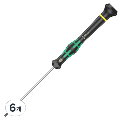 Wera 정밀일자드라이버 0.23 x 1.5 x 40, 6개