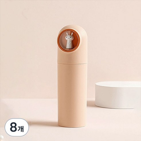 더자카 캡슐토끼 휴대용 칫솔케이스, 8개