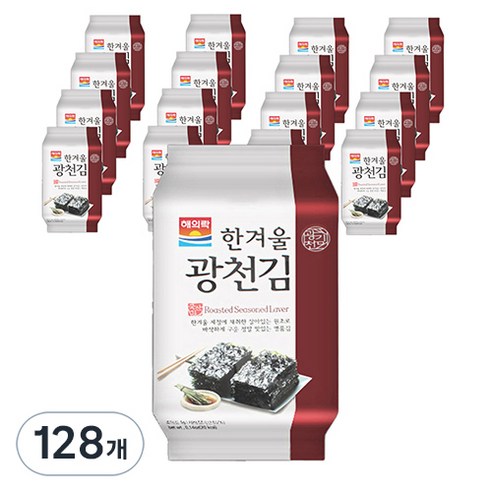 해의락 한겨울 광천김, 4g, 128개