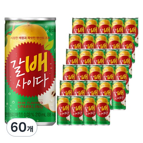 해태htb 갈배사이다, 210ml, 60개