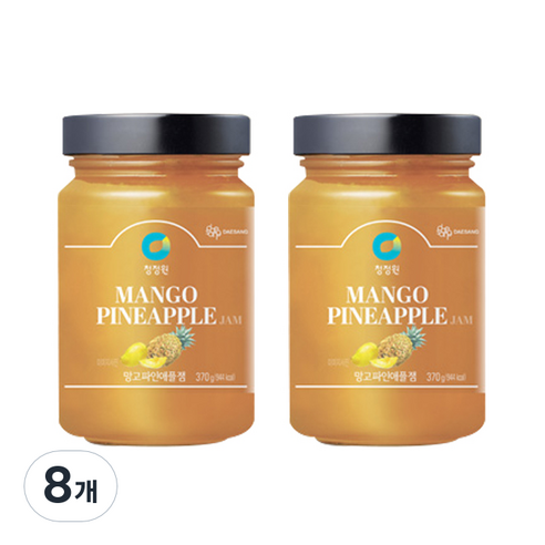 청정원 망고파인애플 잼, 370g, 8개