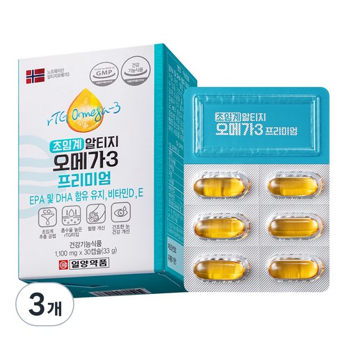 일양약품 초임계 알티지 오메가3 프리미엄 33g, 3개