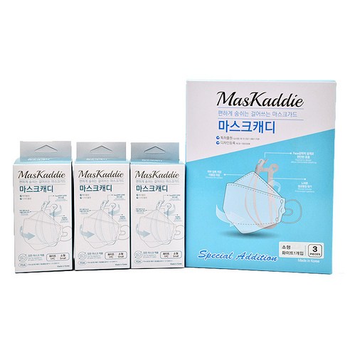 마스크캐디 걸어쓰는 마스크가드 화이트, 3개