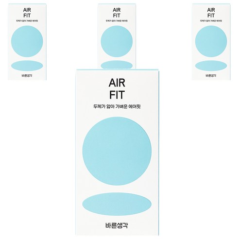 바른생각 에어핏 일반형 콘돔, 12개입, 4개