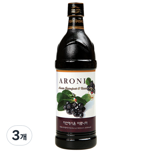 자연에서온 아로니아 원액, 900ml, 3개