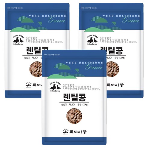 독도사랑 렌틸콩, 2kg, 3개
