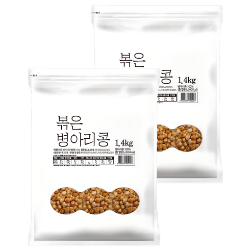 대구농산 볶은 병아리콩 봉, 1.4kg, 2개
