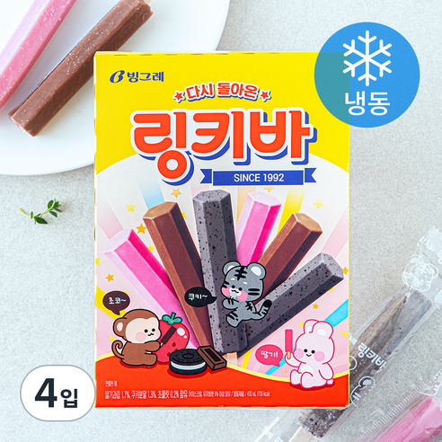 빙그레 링키바 (냉동), 35ml, 12개입, 4개