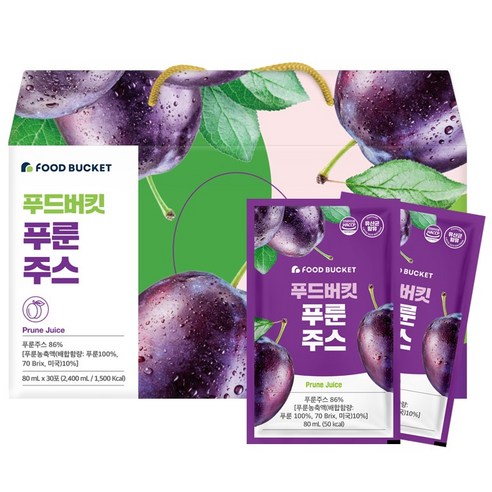 푸드버킷 푸룬주스, 80ml, 30개