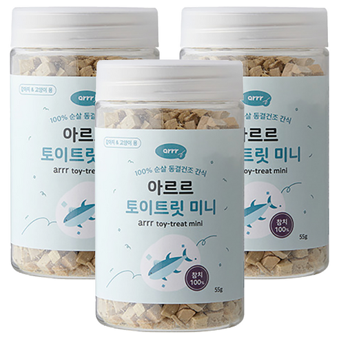 동원아르르 강아지 토이트릿 미니 동결건조 간식, 참치, 55g, 3개