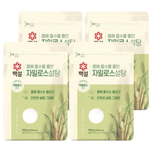 백설 자일로스 설탕, 500g, 4개