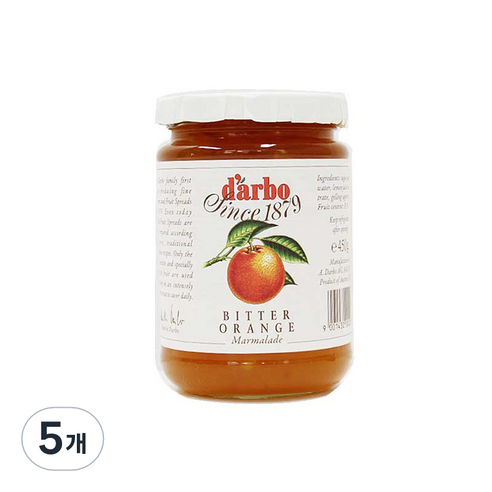 다보 오렌지 마멀레이드, 450g, 5개