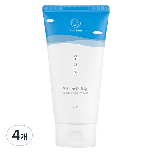 푸르리 아기 구름 크림, 160ml, 4개