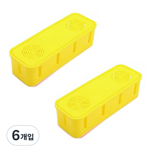 DM 알럽홈 컬러 멀티탭 케이스 옐로우, 6개입